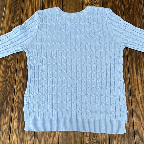 EUC H&M periwinkle blue fine cable knit sweater - Picture 2 of 7